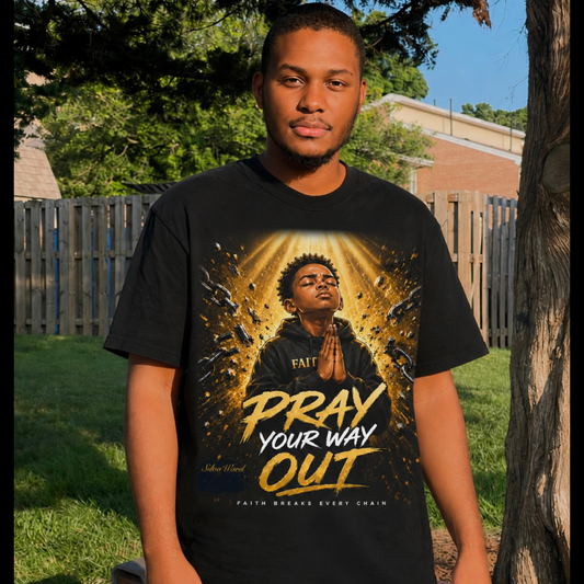 Pray Your Way Out • Oversized Fit • Black Streetwear